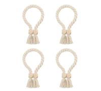 XFSRG Abrazaderas Magnética para Cortinas 4 Piezas Boho Correas de Imán para Cortina Fleco Cuerda Sujeta Cortinas Soporte Decorativo para Cortinas para Dormitorio Salón y Oficina