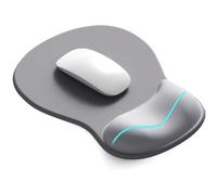XFSRG Alfombrilla Ratón Ergonómica con Soporte para Muñeca de Gel Diseño Elegante para Oficina y Gaming Alfombrilla Escritorio Antideslizante para Uso Diario (Gris)
