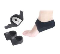 XFSRG Almohadillas de talón para fascitis plantar y espolón calcáneo Soporte ortopédico para tendinitis de Aquiles Alivio del dolor de talón y reducción de presión(Negro,S)