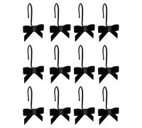 XFSRG Anillas Cortina Ducha Diseño Elegante Aleación de Zinc Ganchos Cortinas Moderno para Baño (Negro)