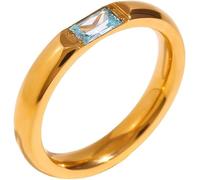XFSRG Anillo de Oro con Piedra Roja Rectangular Joyería Elegante para Mujer Anillo de Boda o Compromiso Anillo de Moda para Mujeres Accesorio de Alta Calidad