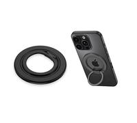 XFSRG Anillo Magnético Móvil 360° Giratorio Soporte Ajustable Plástico Elegante para Smartphones Ideal para Uso Diario y Viajes (Negro)