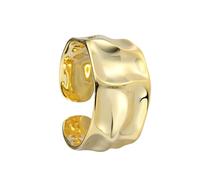 XFSRG Anillos de Oro para Mujer Ajustables con Diseño Moderno y Elegante Anillos de Boda de Oro para Todas las Ocasiones (Oro)