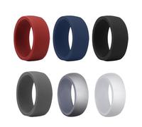 XFSRG Anillos Hombre Silicona Deportivos Coloridos Anillos Cómodos y Resistentes para Actividades Deportivas y Uso Diario (10)