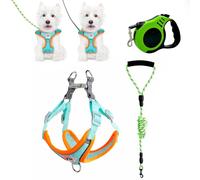 XFSRG Arnés para Perros Pequeños Arnés Chaleco Ajustable y Transpirable Arnés Perro Mediano con Diseño Colorido Ideal para Paseos y Actividades al Aire Libre (XL)