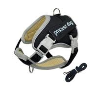 XFSRG Arnes Perro Ajustable Fácil Arnés Perros Suave Reflectante Cómodo Transpirable Arnés Dog Harness para Correr Caminar Trotar(Negro-M)