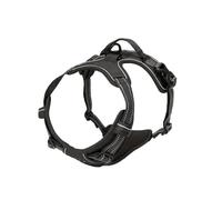 XFSRG Arnes Perro Cómodo Transpirable Chaleco Acolchado Ajustable con Tiras Reflectantes para Adiesreamiento Correr (Negro, L)