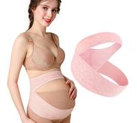 XFSRG Banda Soporte Prenatal Ajustable Faja Maternidad Encaje Sujetador Vientre Embarazo Cinturón Transpirable Cómoda Sostén Abdominal