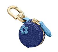 XFSRG Billetera Mujer Pequeña Piel Redonda con Diseño Frutal Y Cremallera Dorada para Mujer (Azul)