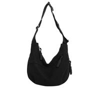 XFSRG Bolso Bandolera Para Mujer Bolso Riñonera de Media Luna Bag Riñonera con Correa Ajustable Compartimentos Grandes para Viaje Compras Escuela Oficina（Negro）