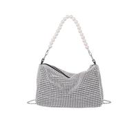 XFSRG Bolso Clutch Mujer Fiesta Cristales Bolsos de Mano Elegantes Clutches Brillantes Bolsos Boda Cadena Perlas Carteras Noche ara Evento Citas Cóctel