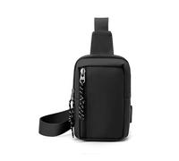 XFSRG Bolso Cruzado Hombre Nylon Diseño Moderno Bandolera Hombre para Uso Diario y Viajes (Negro)