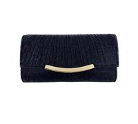 XFSRG Bolso de Mano para Mujer Elegantes Bolso de Noche Embrague Brillante con Cadena Desmontable Bolso de Novia para Boda para Boda Evento Citas Cóctel（Negro）