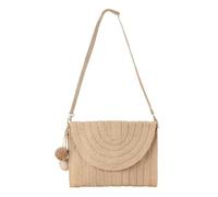 XFSRG Bolso Mujer Paja Señoras Bolsa de Hombro Crossbody Bohemio con Correa Ajustable para Playa Fiesta Vacaciones (Gris)