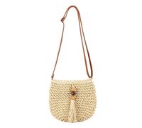 XFSRG Bolso Playa Mujer Bandolera Rafia Tejido Artesanal Bohemio Verano Casual Crossbody Bolsa de Hombro para Vacaciones Compras Viaje