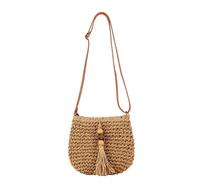 XFSRG Bolso Playa Mujer Bandolera Rafia Tejido Artesanal Bohemio Verano Casual Crossbody Bolsa de Hombro para Vacaciones Compras Viaje