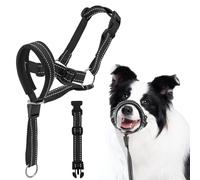 XFSRG Bozal para Perros Nariz Expuesta Anti Mordida Bozales Ajustable Transpirable y Cómodo para Perros Grandes Pequeños Prevención (M)