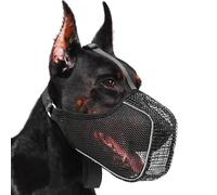 XFSRG Bozal Perro Mediano Ajustable y Transpirable Bozal para Perros Grandes y Pequeños Bozal Baskerville Antiladridos para Perros Ideal para Pitbull y Otras Razas (Negro, M)