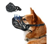 XFSRG Bozal Perro Mediano Transpirable y Ajustable Bozal para Perros Grandes y Pequeños con Clips Resistentes y Diseño Cómodo para Control de Ladridos y Mordidas(L)