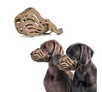 XFSRG Bozal Perro Pequeño y Mediano Antiladridos Diseño Moderno Ajustable y Cómodo para Mascotas (L)