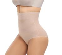 XFSRG Braga Faja Reductora Abdomen sin Costura para Mujer Body Shaper, Lencería Braguita Moldeadora de Cintura Alta Postparto Adelgazante,Control Barriga Vientre,Transpirable y Cómodo