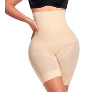 XFSRG Braga Fajas Reductoras Mujer Braguitas Moldeadoras Cintura Alta Invisible Sin Costuras Shapewear Faja Postparto Recuperación Pantalones Cortos（Color Piel S）