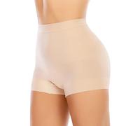XFSRG Braga Fajas Reductoras Mujer Moldeador Braga Postparto Invisible Cintura Alta Abdomen Sin Costuras Bragas Levanta Glúteos(Color Piel L)