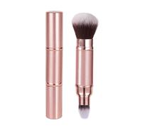 XFSRG Brochas de Maquillaje Doble Cabezal Portátil Pinceles Maquillaje Telescópico Multifuncional Adecuado para Polvos Colorete y Contornos