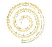 XFSRG Cadena de Cintura para Mujer Dorada con Colgantes de Monedas Cadenas de Cuerpo Elegantes para Moda Verano y Playa