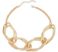XFSRG Cadena de Oro para Mujer Singularu Elegante y Moderna Collar de Enlace Grueso Joyería de Moda para Eventos Especiales y Uso Diario