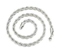XFSRG Cadena Hombre Diseño Moderno Collar Hombre Acero Inoxidable Estilo Elegante para Uso Diario y Ocasiones Especiales(20pulgadas 4mm)