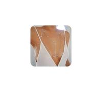 XFSRG Cadena para Sujetador de Mujer Sexy Capas de Cristal Brillante Cuerpo Bikini Playa Cadena para Clubes Nocturnos(Oro)