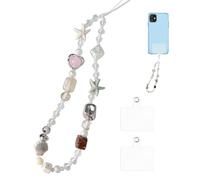 XFSRG Cadena para Teléfono Celular Estéticas Lindas Concha Estrella de Mar Accesorios Bonito Cordón para Teléfono Móvil para Bolso Llavero Cámara (Azul 1)