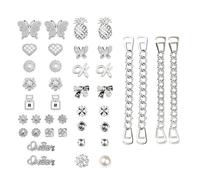 XFSRG Cadenas Adornos para Mujer Zuecos Mariposa Flor Perla Charms