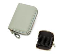 XFSRG Cartera para Tarjetas de Crédito Monedero Mujer con Cremallera Tarjetero Elegantes Moda Porta Corta Las Señoras Titular el Color es Muy Bonito Fácil Transportar（Verde）