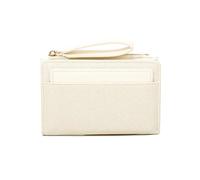 XFSRG Carteras de Mujer de Cuero PU Suave - Monedero Mujer Pequeño con Múltiples Ranuras para Tarjetas Bolsillo para Monedas Cremallera Correa de Muñeca y Ventana para ID para Uso Diario (Blanco)