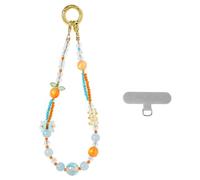 XFSRG Chaîne de Téléphone portable Poignet Court con Cuentas Cristal Resina con Base de Instalación para Colocar fácilmente Decoración Elegante para Smartphone y Detalle Regalar