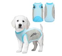 XFSRG Chaleco Refrescante para Perros Azul Claro Ropa De Verano Transpirable Chaleco Enfriador De Verano para Perros Pequeños Y Grandes para Pequeño Mediano Grande (M)