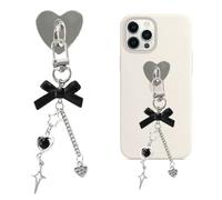 XFSRG Cinta para Colgar Movil Cordon Colgante para Movil Diseño con Lazo Decorativo Accesorio Telefono Cadena Metalica Estrellas Elegante Llavero Universal
