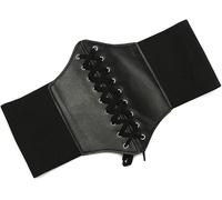 XFSRG Cinturón Corsé Mujer Fajín Ancho con Cordones Corsé Ancho Cinturón Elástico Obi Corset de Cuero Elástico Estilo Vintage para Vestido Abrigo Falda y Blusa