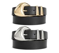 XFSRG Cinturón Cuero de Mujer Cinturones Moda Clásica para Jeans Pantalon Vestido 3 Piezas Cinturón Ajustables con Hebilla para Mujer Accesorios de Vestir