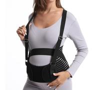 XFSRG Cinturon Embarazada Faja Postparto Cinturón de Maternidad Ajustable Abdominal Ligera y Transpirable para Embarazadas (Negro, XXL)