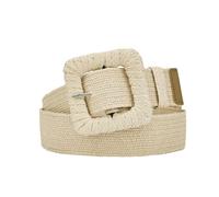 XFSRG Cinturón Mujer Ancho Tejido Elegante Moda Accesorios Cinturones de Mujer para Vestidos y Pantalones(Caqui)