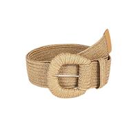 XFSRG Cinturon mujer Cinturón Trenzado Elástico Bohemia de Verano Ajustable Cinturones Ideal para Vestidos y Vaqueros(Caqui)