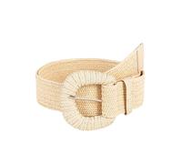 XFSRG Cinturon mujer Cinturón Trenzado Elástico Bohemia de Verano Ajustable Cinturones Ideal para Vestidos y Vaqueros(Albaricoque)