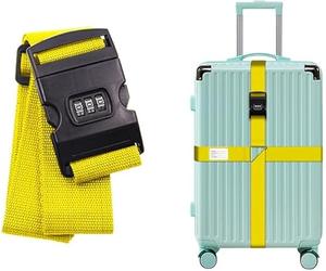 XFSRG Cinturones de Maleta Correas de Equipaje Ajustables Equipaje Cinturón con Cerradura y Etiqueta Cinturones para Maleta de Viaje para la Seguridad