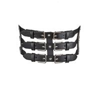XFSRG Cinturones de Mujer Ancho Cut Out Remaches Corsé Cuero PU Genuino Cintura Ajustable Vintage Elástico Retro para Camisa Vestidos Abrigos Fiesta（Negro）