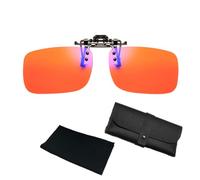 XFSRG Clip On Gafas Antiluz Azul Filtro Luz Azul para Ordenador Gaming Lentes Ultraligeros Reduce Fatiga Visual Trabajo Oficina con Estuche