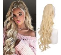 XFSRG Coleta Postiza Rizada Pelo con Drawstring 60 CM Largas Natural Cola de Caballo Hair Extensiones Ondulado Ponytail Sintético Extension para Mujeres