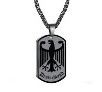 XFSRG Collar de Aguila Alemana para Hommes Collar con Colgante de Aguila Federal de Acero Inoxidable Hypoallergénique Joyería Patriótica Regalo para Adolescentes Niños Hermano